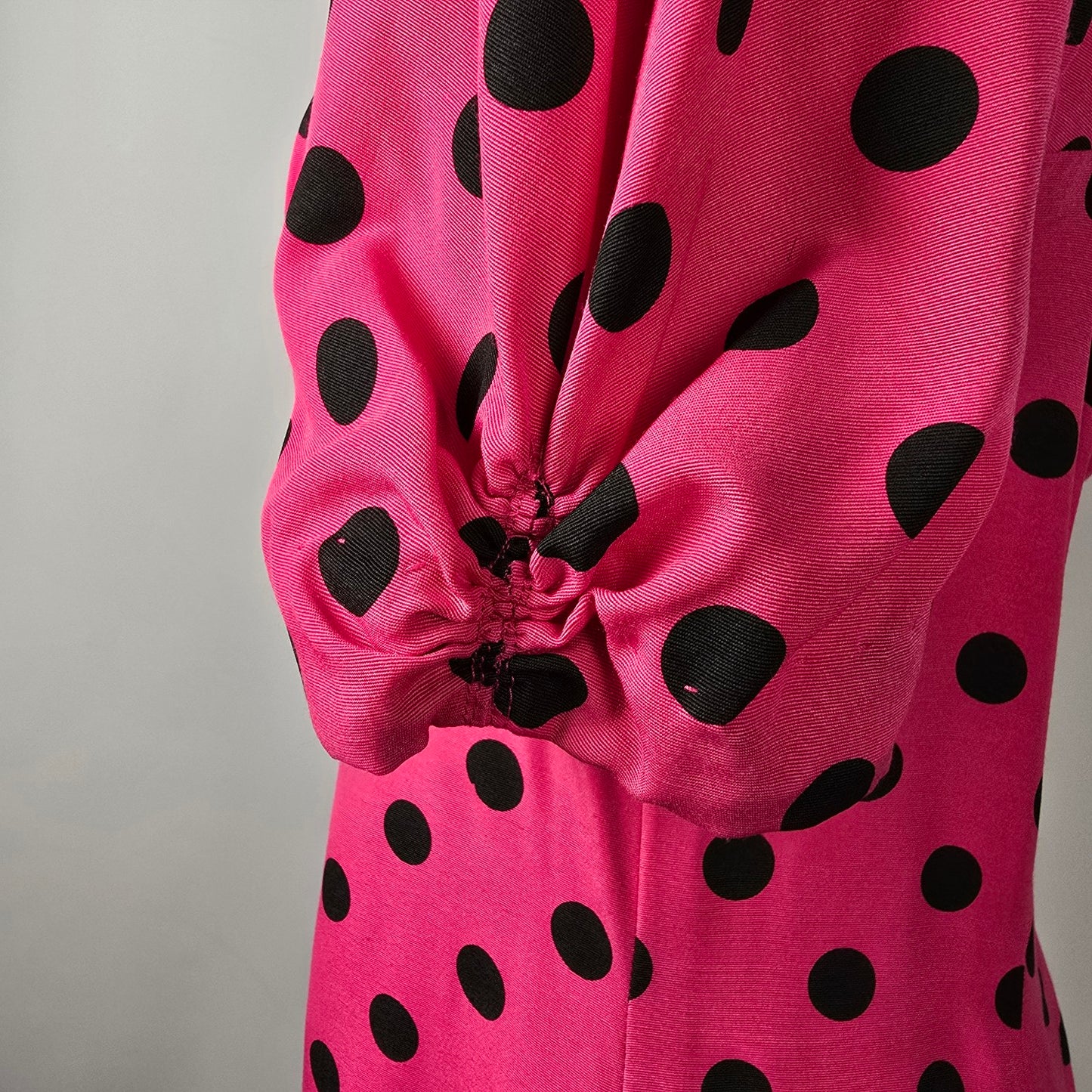Vintage Pink Polka Dot Fit & Flare Dress Size M