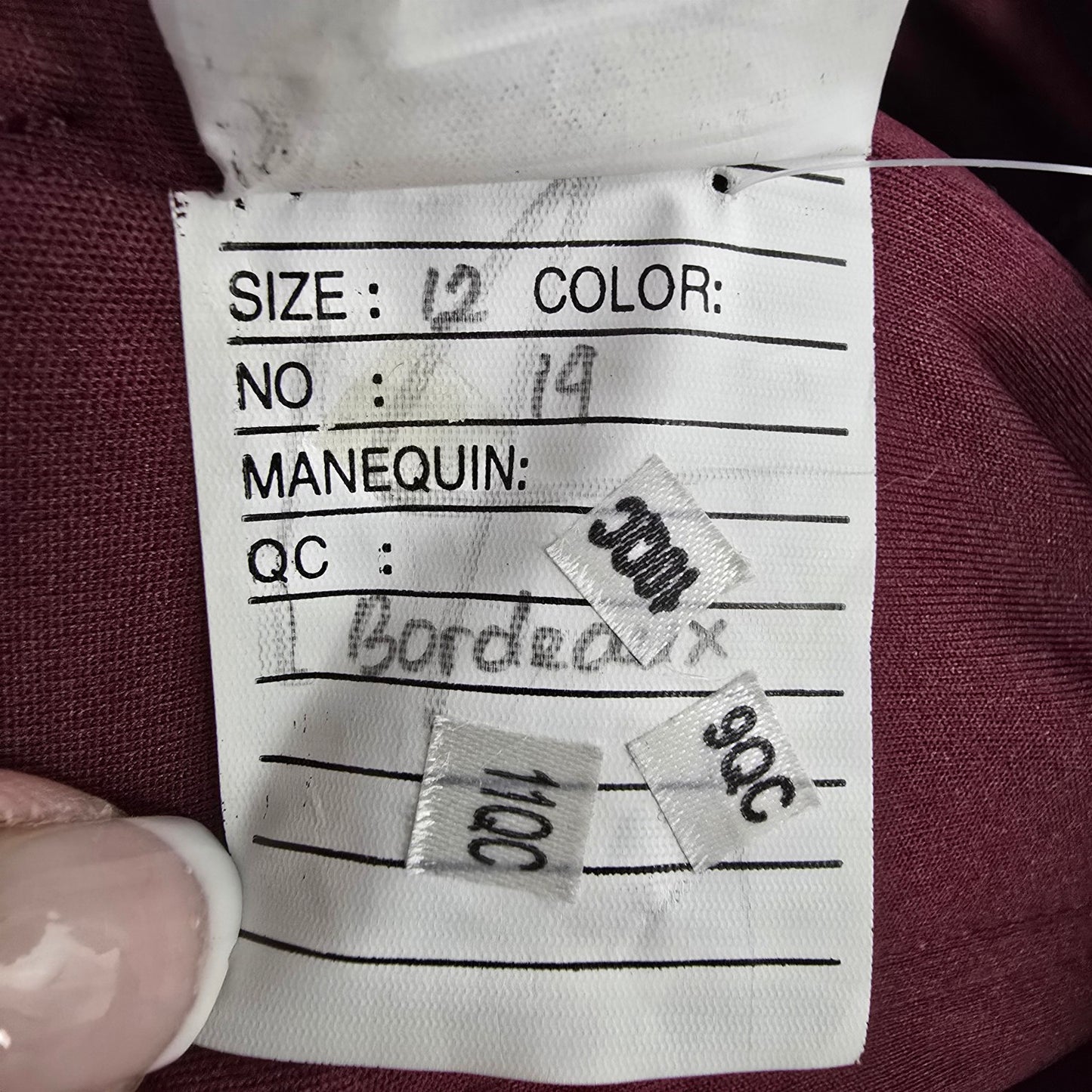 Morilee Burgundy Halter Neck Gown Size 12