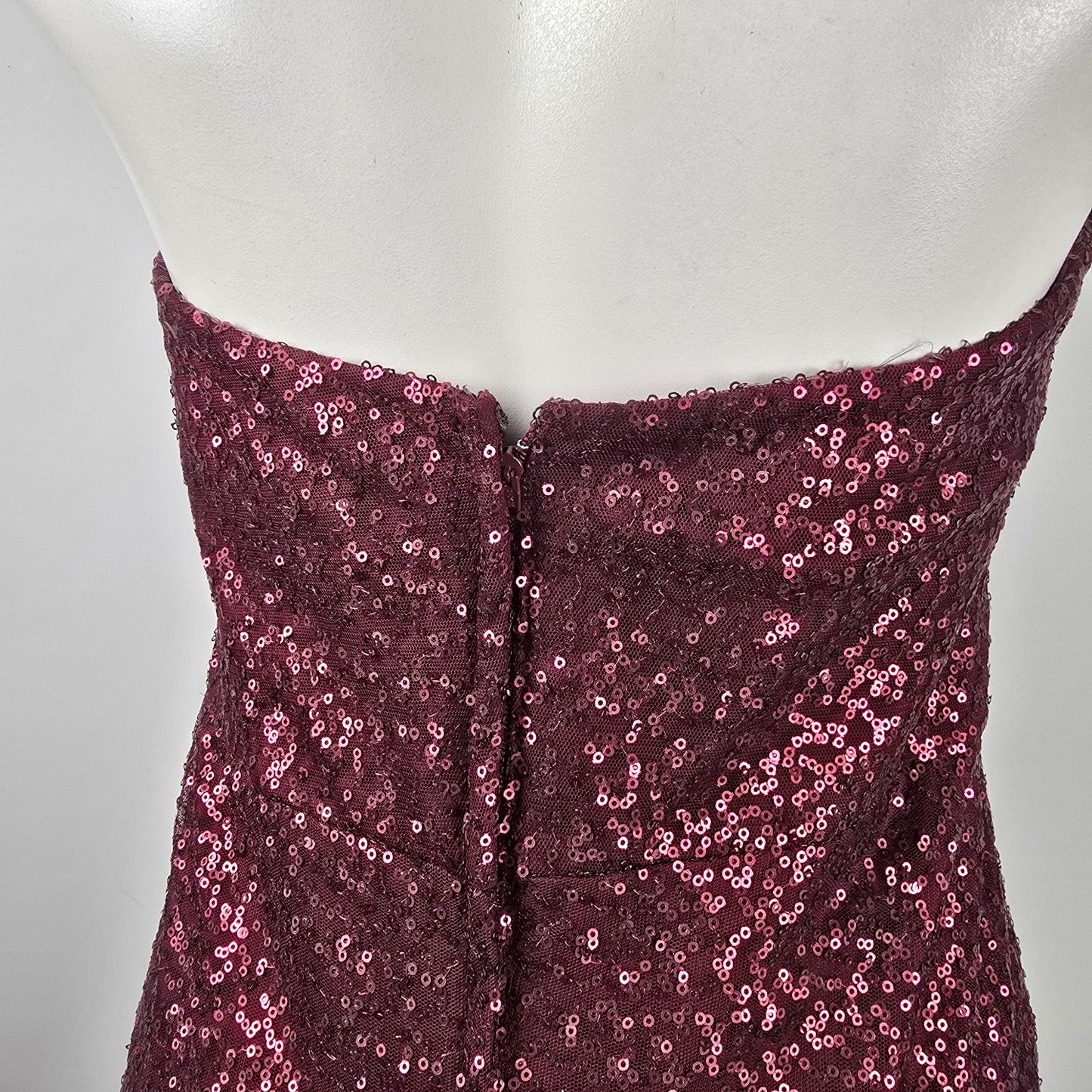 Morilee Burgundy Halter Neck Gown Size 12