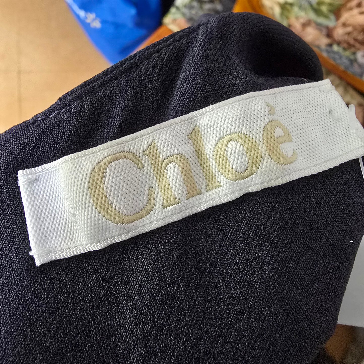 Chloe Navy Blue Silk Mini Dress Size 12