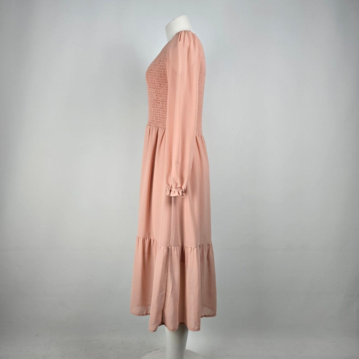 Mad about Style Pink Smoked Midi Dress Size M/L