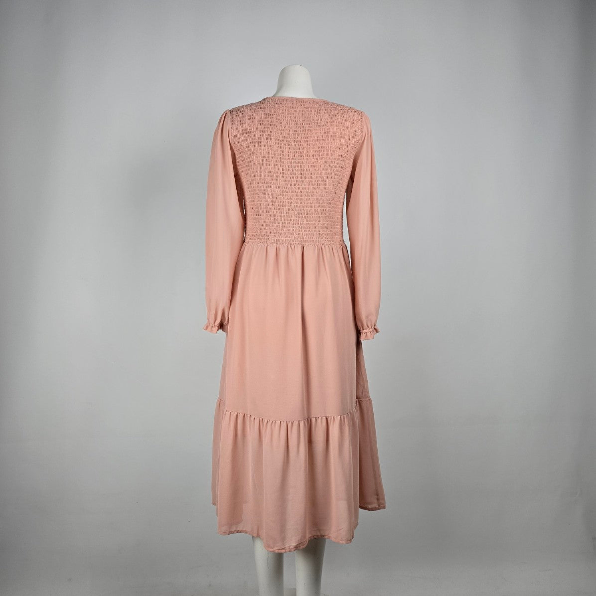 Mad about Style Pink Smoked Midi Dress Size M/L