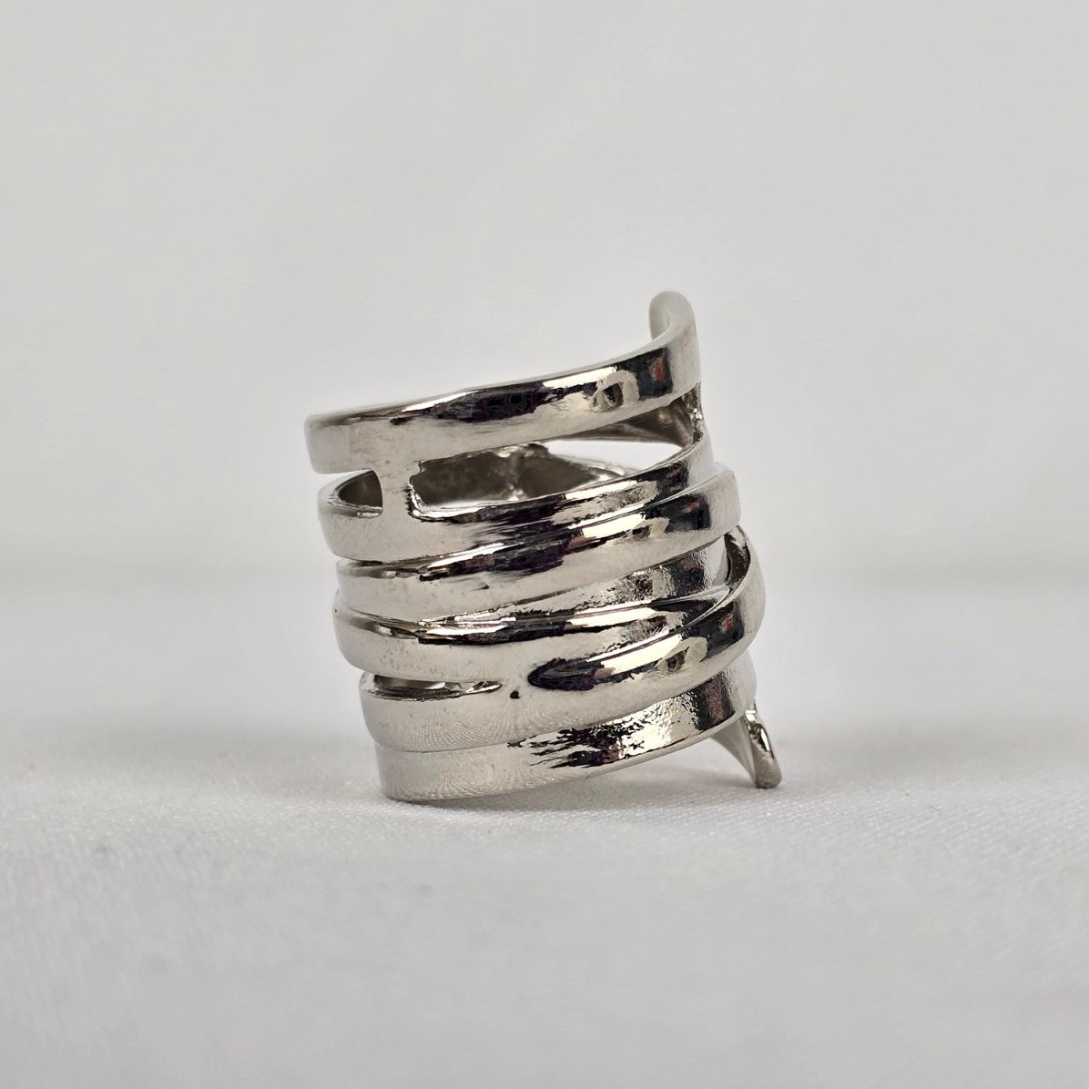 Silver Tone Wrap Ring Size 9