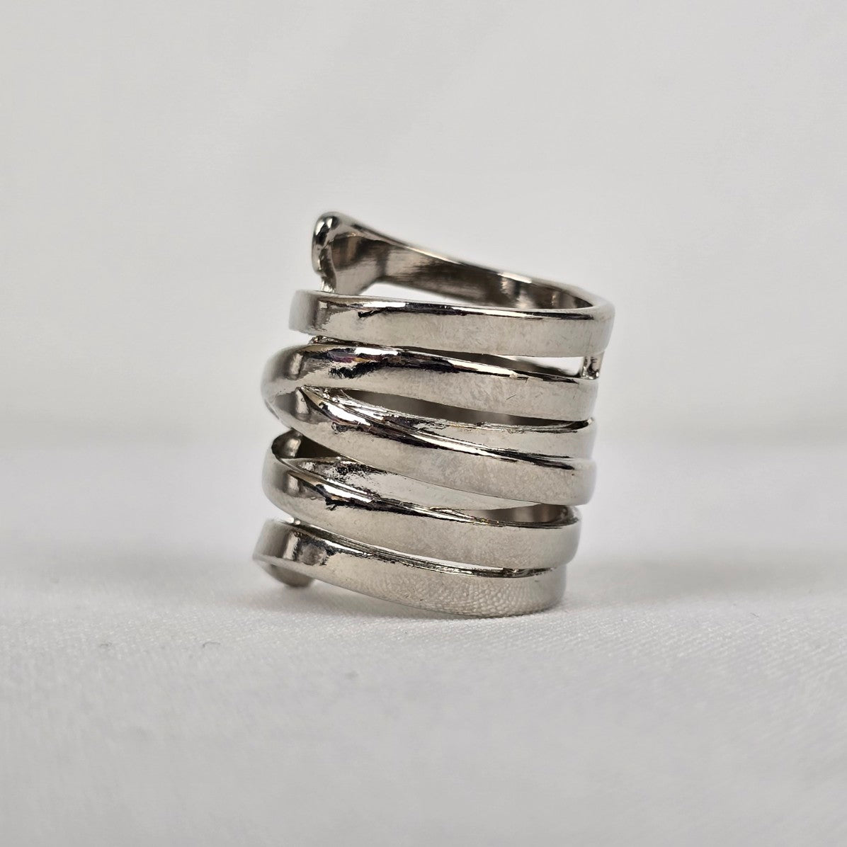 Silver Tone Wrap Ring Size 9