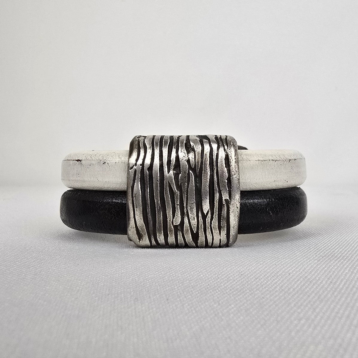 Metal & Leather Cuff Bracelet