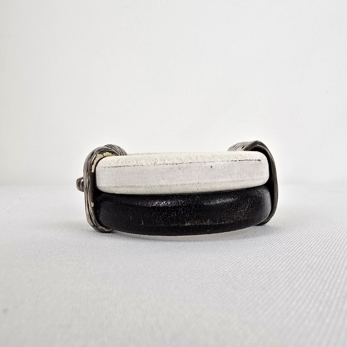 Metal & Leather Cuff Bracelet