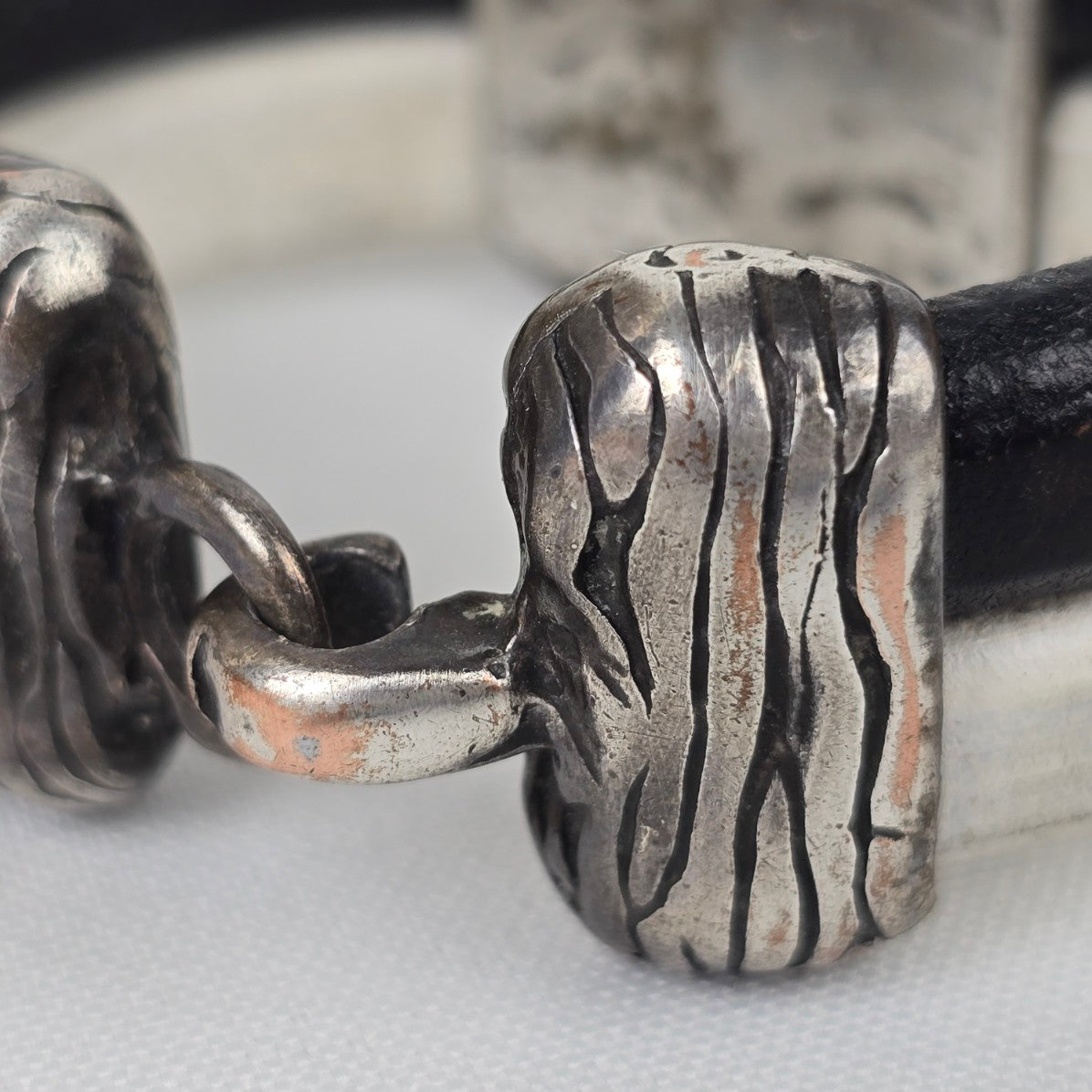 Metal & Leather Cuff Bracelet