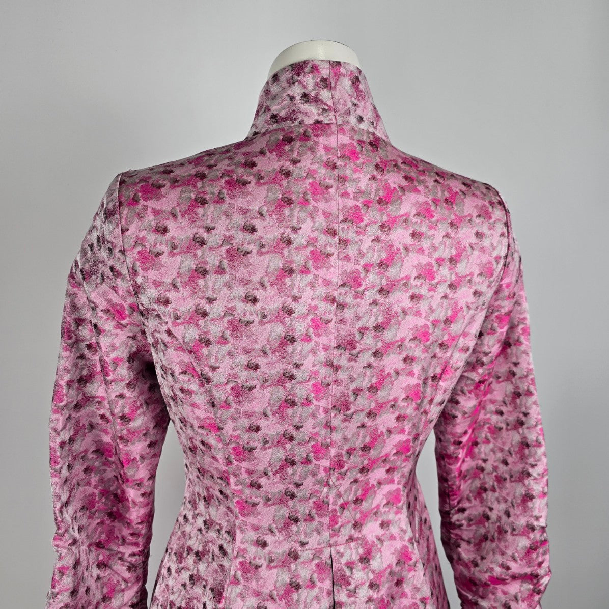 Voa Pink Crystal Buttons Coat Dress Size S/M