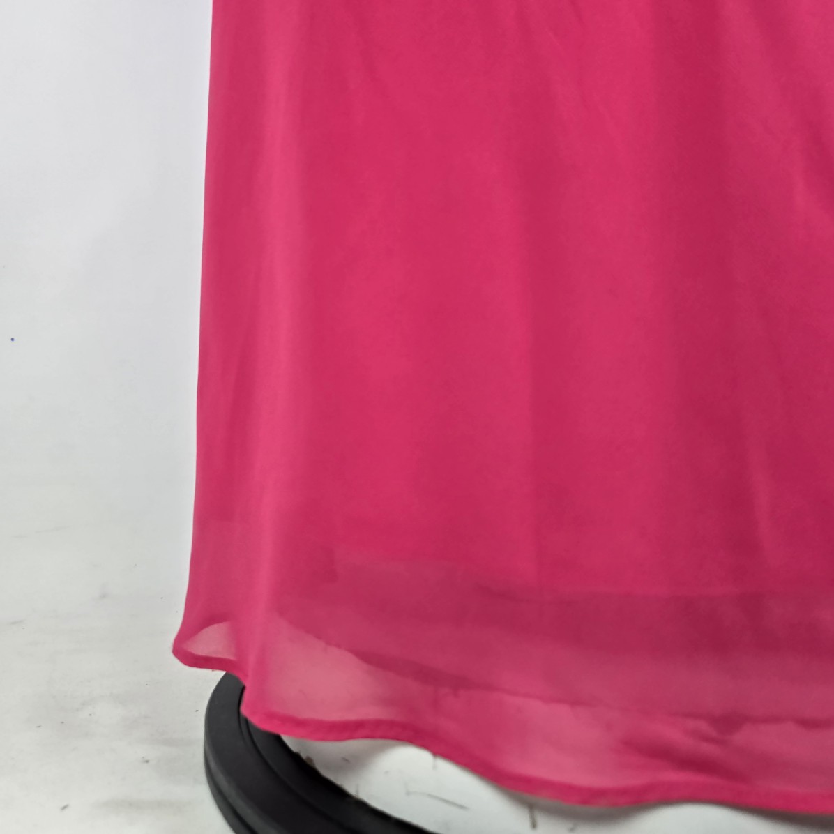 Fuchsia Pink Studded Neckline Event Dress Size M