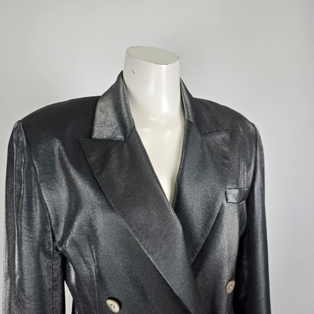 Vintage MK Studio Grey Double Breasted Suit Blazer & Dress Pants Size 5