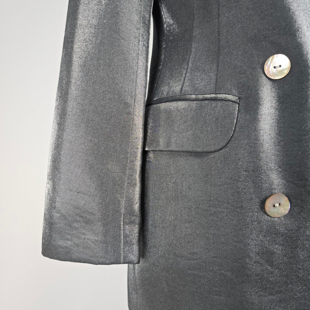 Vintage MK Studio Grey Double Breasted Suit Blazer & Dress Pants Size 5