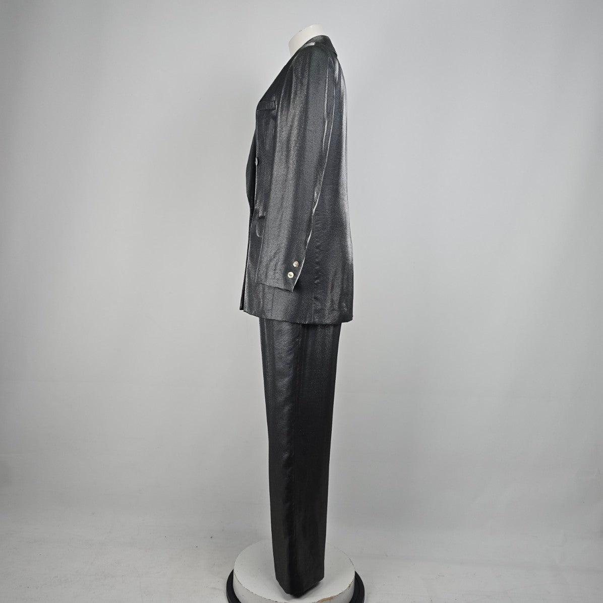 Vintage MK Studio Grey Double Breasted Suit Blazer & Dress Pants Size 5