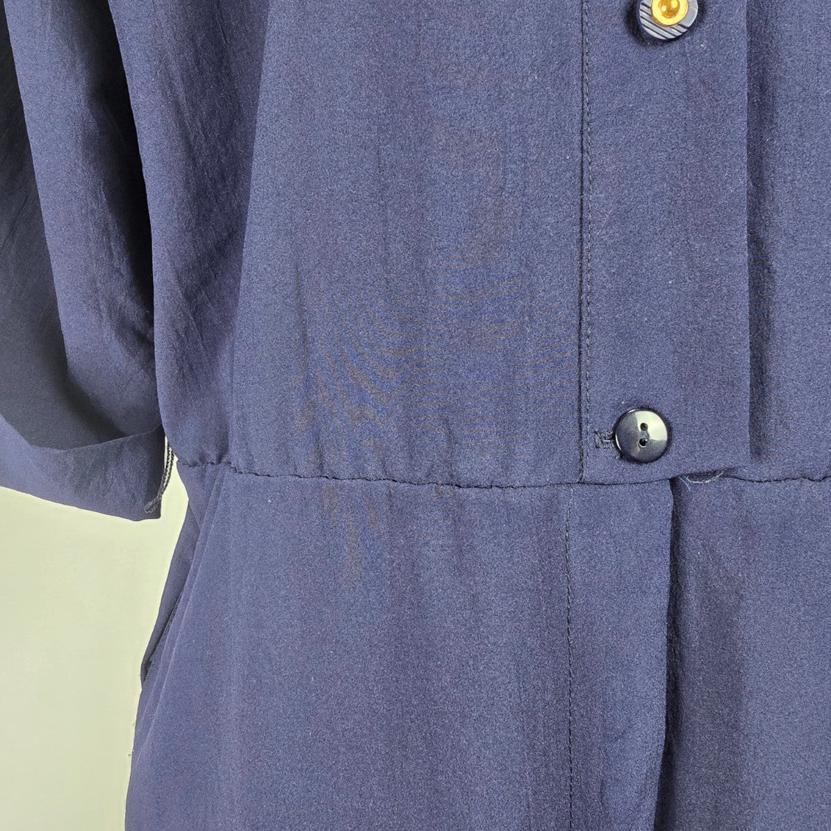 Vintage Mr. Max Navy Collared Jumpsuit Size 10