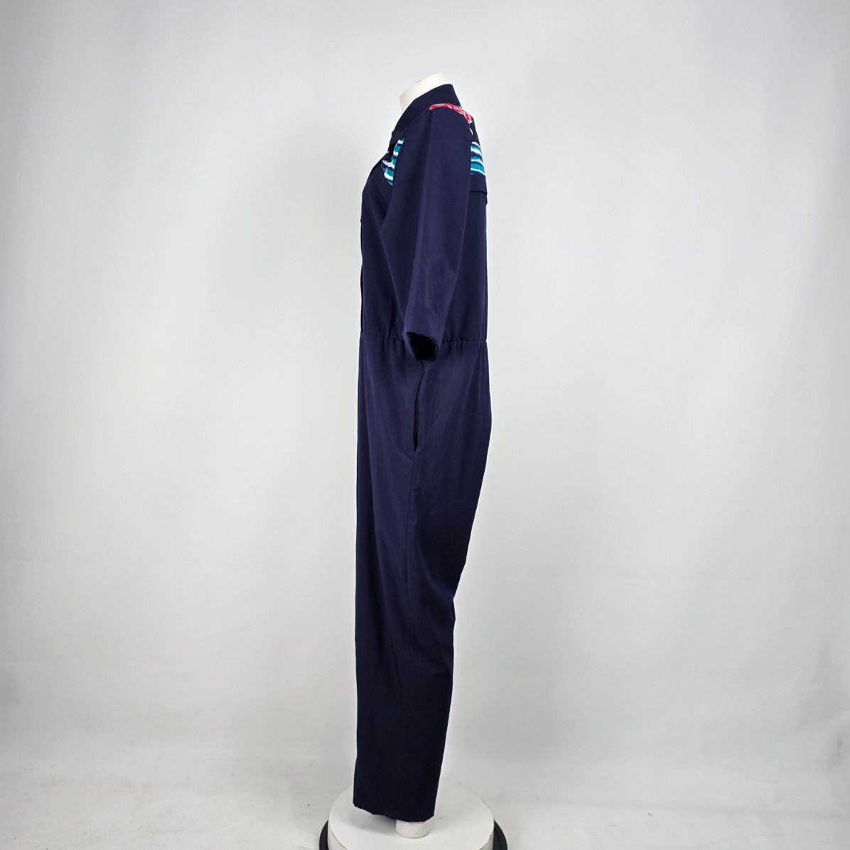Vintage Mr. Max Navy Collared Jumpsuit Size 10
