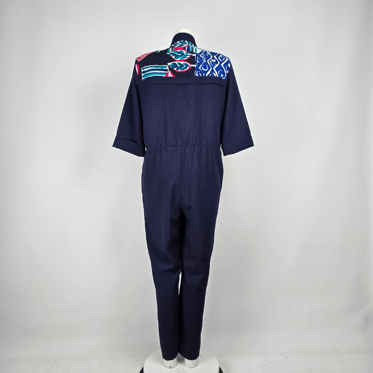 Vintage Mr. Max Navy Collared Jumpsuit Size 10