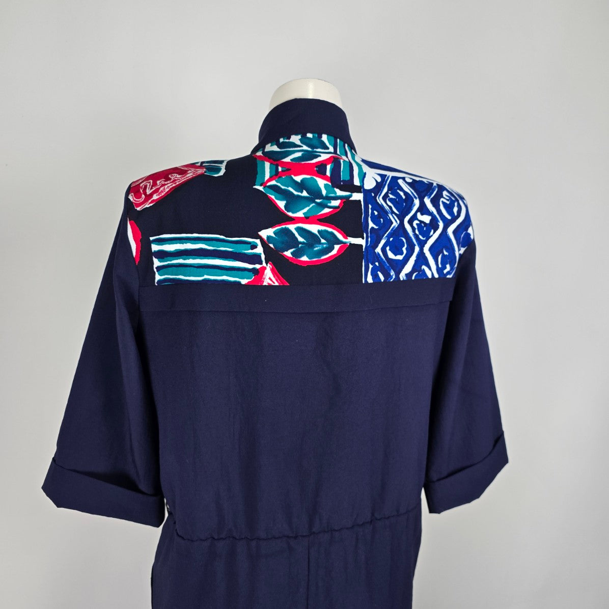 Vintage Mr. Max Navy Collared Jumpsuit Size 10