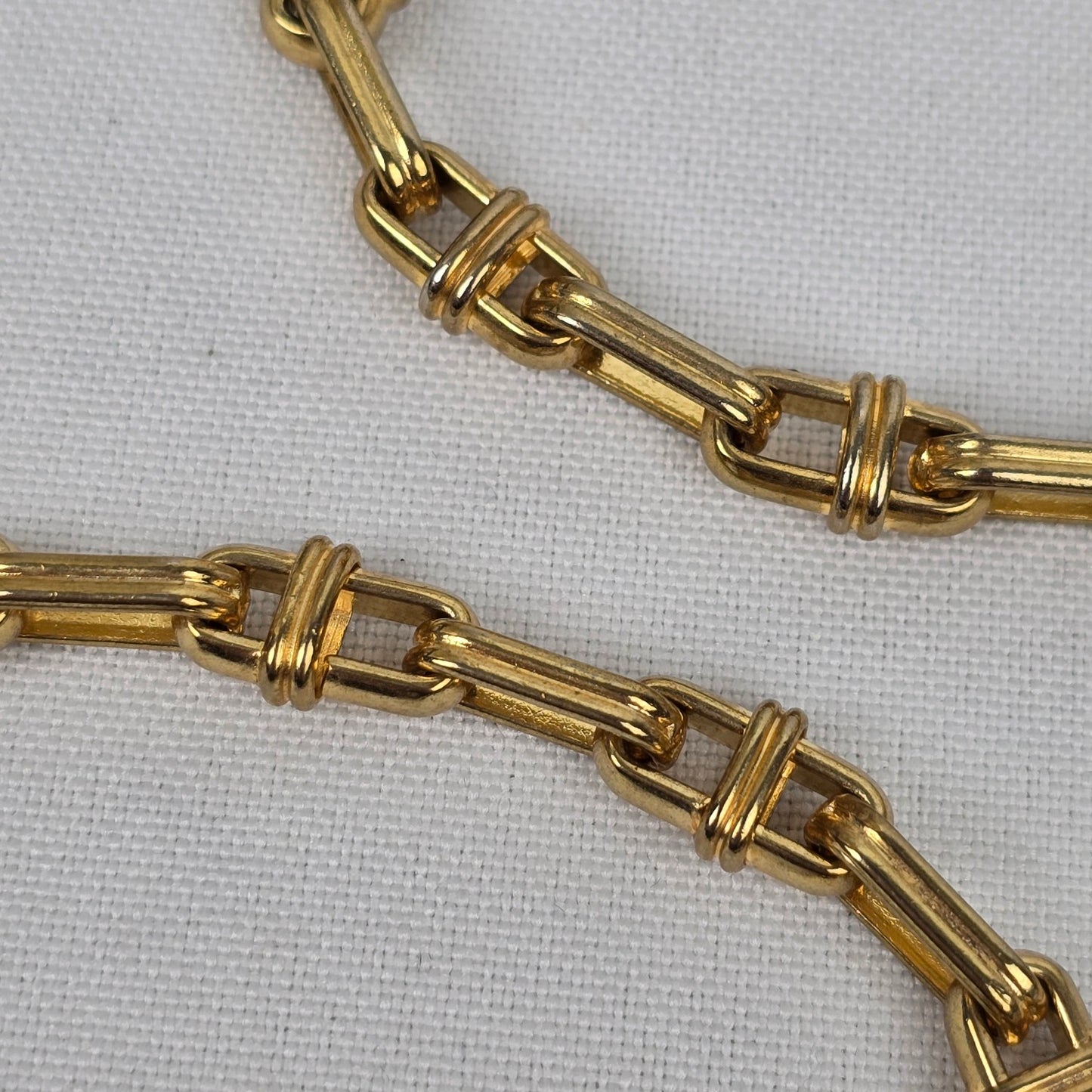 Vintage Gold Tone Chain Link Long Necklace