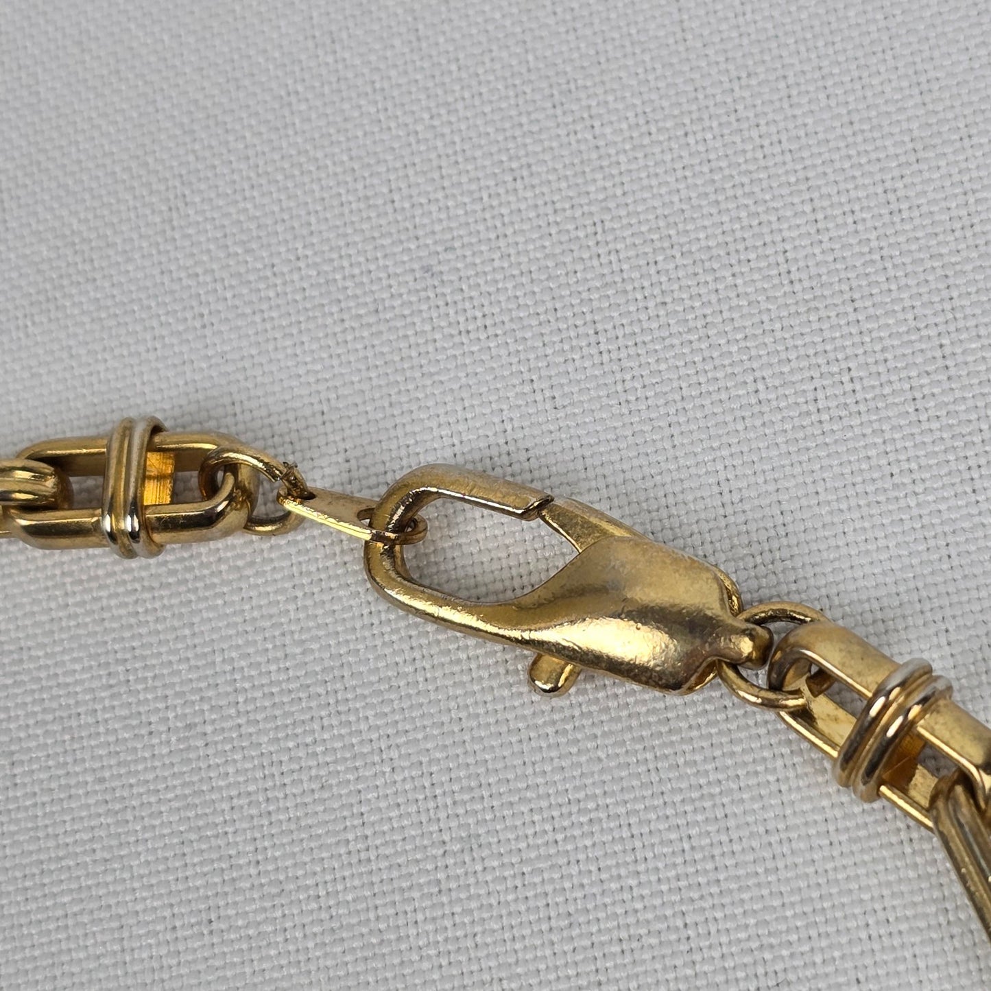 Vintage Gold Tone Chain Link Long Necklace