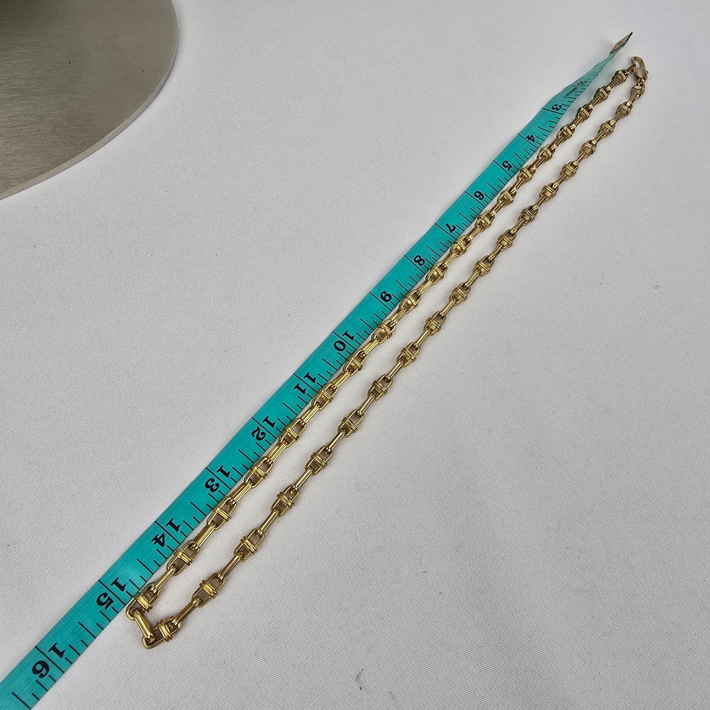 Vintage Gold Tone Chain Link Long Necklace
