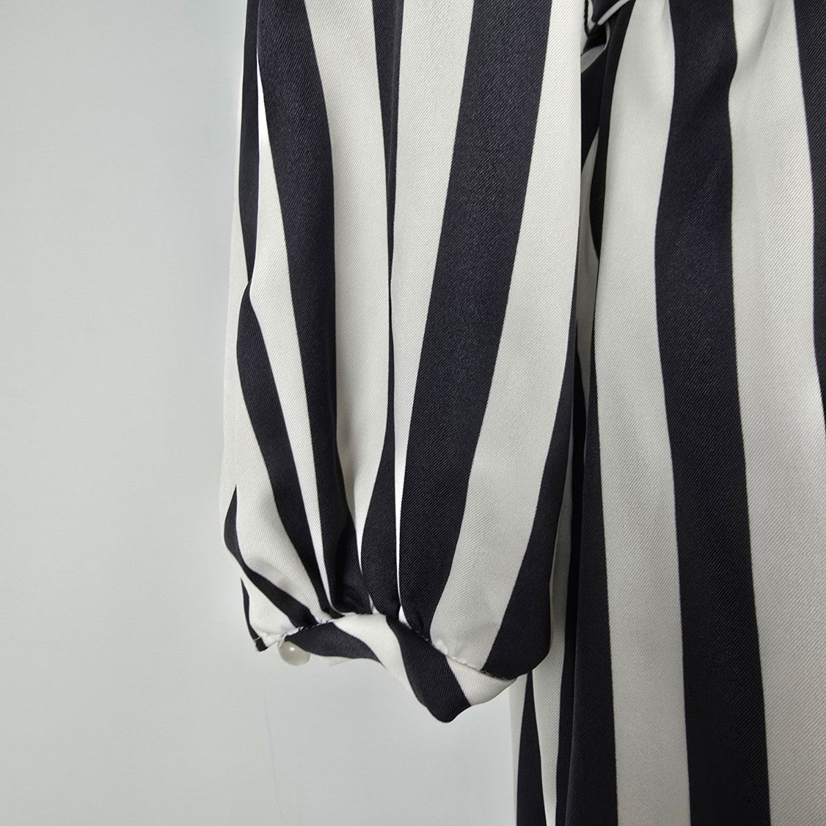 Vintage Algo Black & White Midi Dress Size M/L