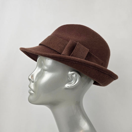 Brown Wool Fedora Hat