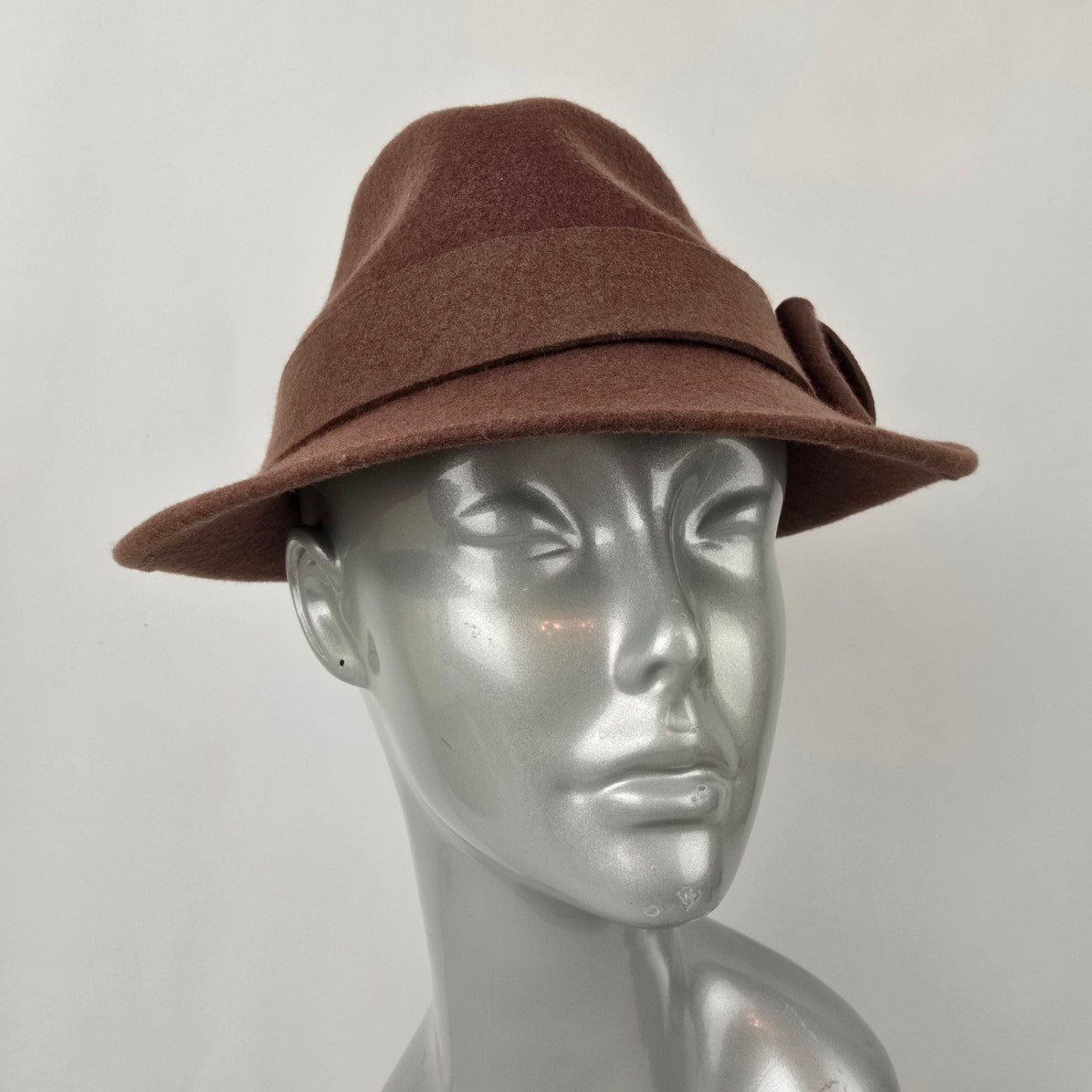 Brown Wool Fedora Hat