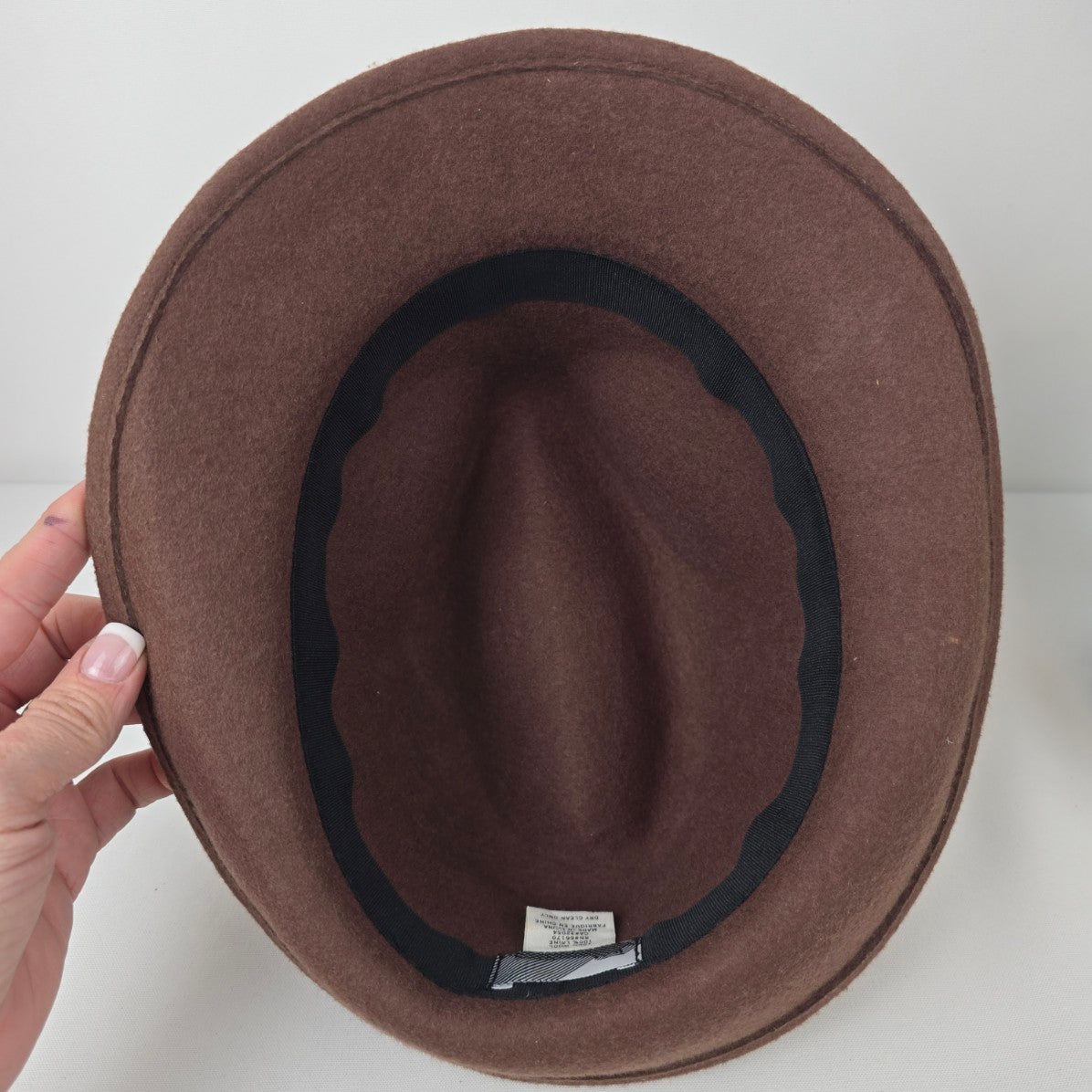 Brown Wool Fedora Hat