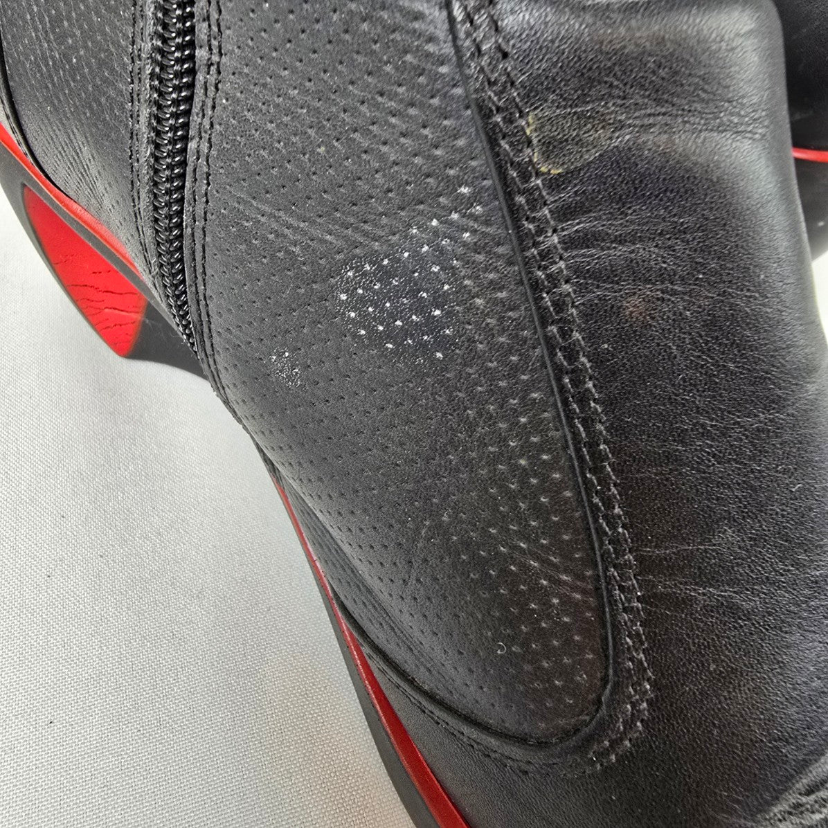 Naot Black & Red Heeled Boots Size 8.5