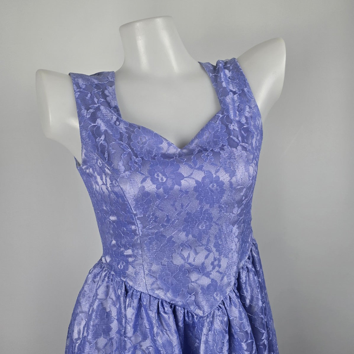 Vintage Handmade Purple Lace High Low Event Dress Size XS