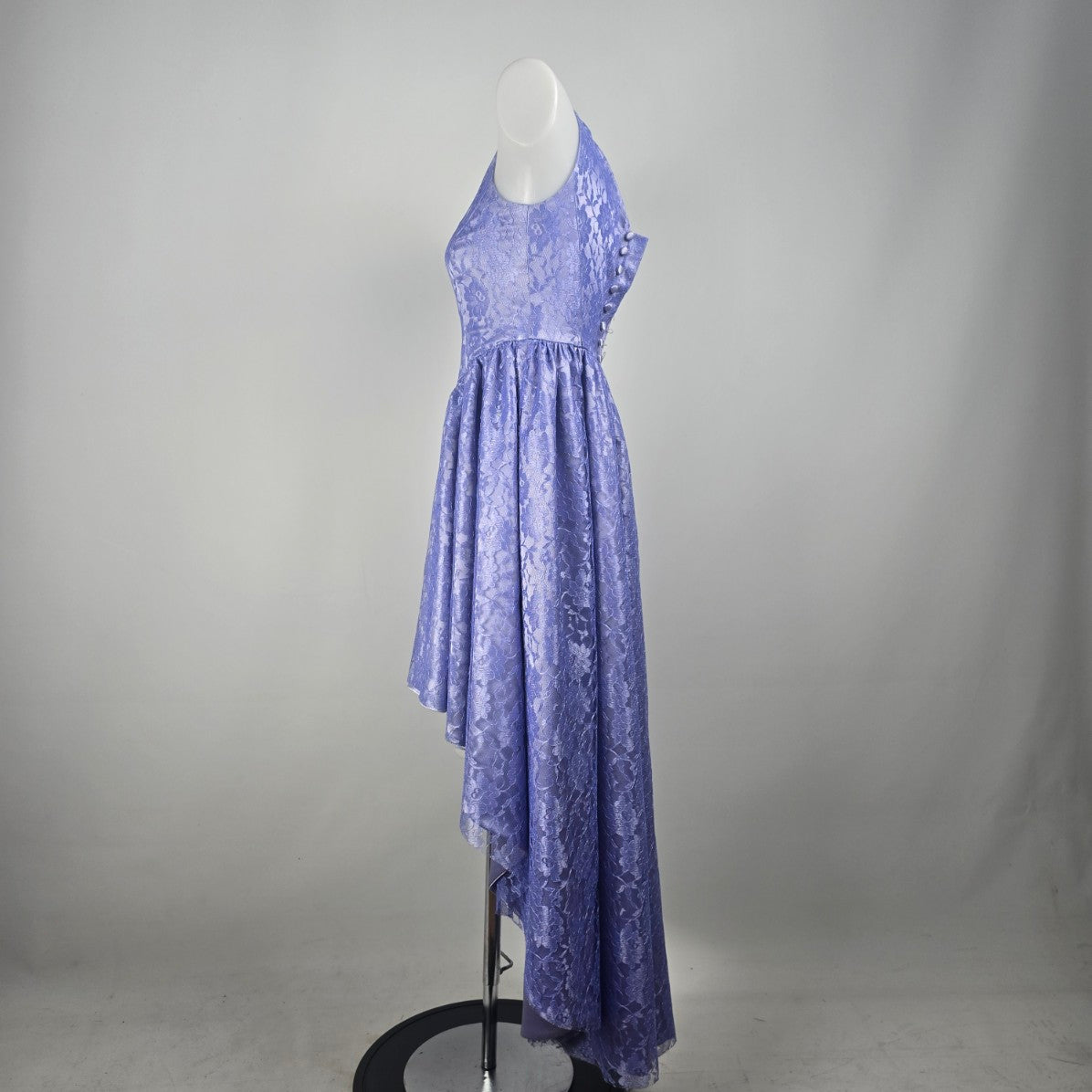 Vintage Handmade Purple Lace High Low Event Dress Size XS