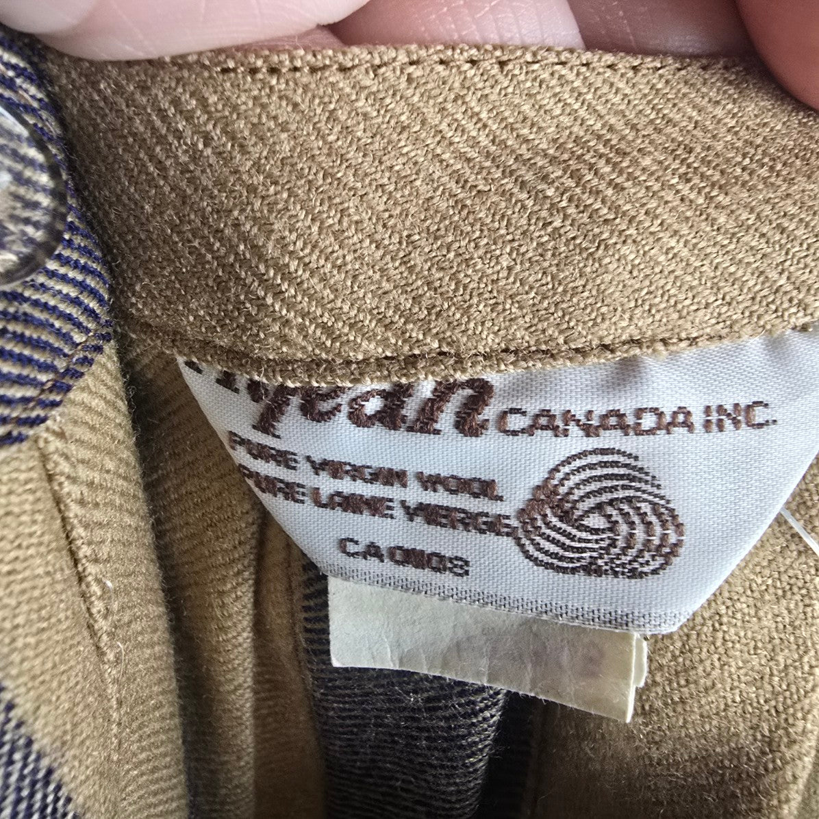 Vintage Wool Brown Striped Kilt Skirt Size M/L