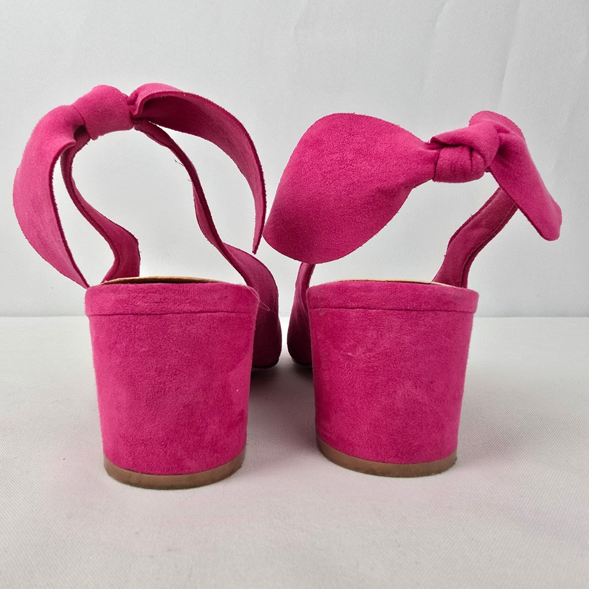 Vero Moda Pink Sling Back Pointed Toe Block Heel Shoes Size 6