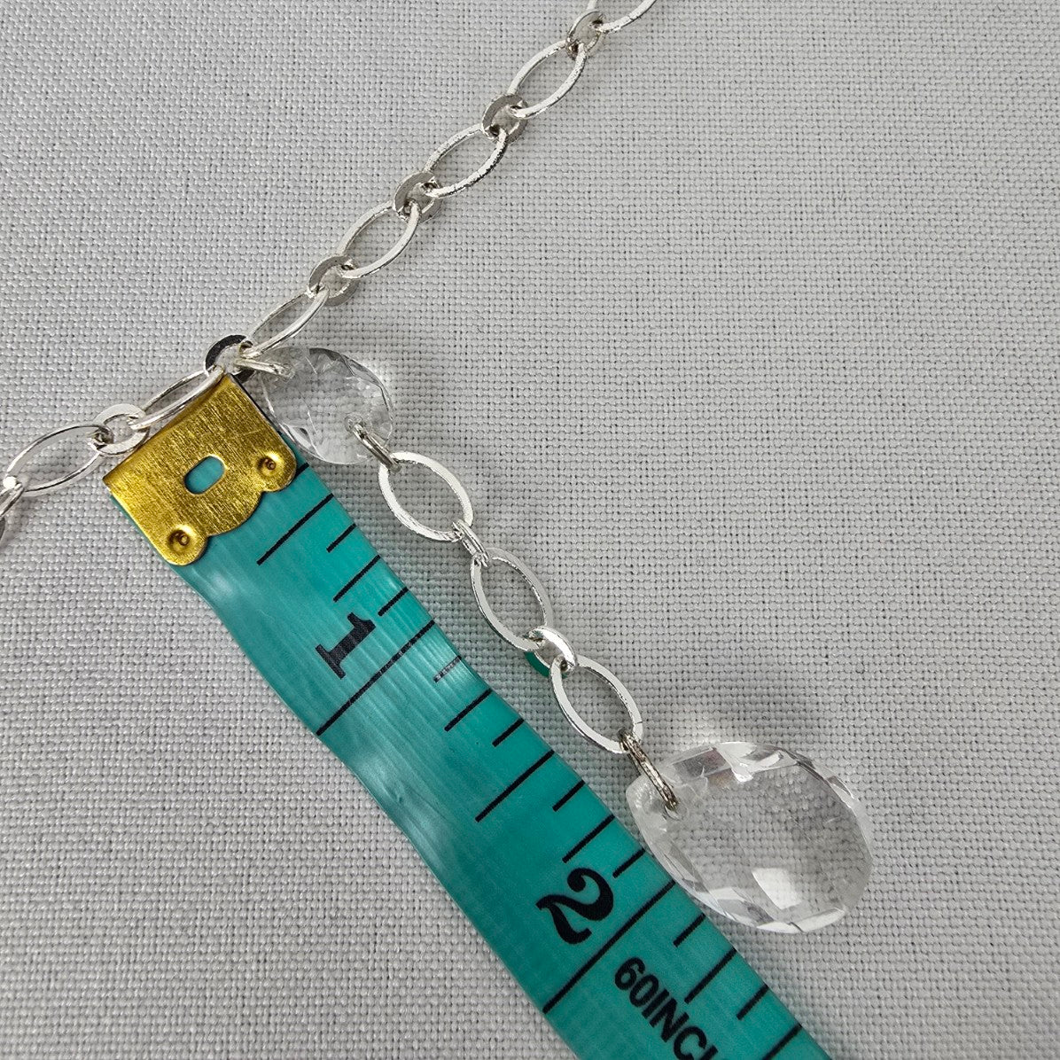 Avon Silver Tone Crystal Drop Necklace & Earrings