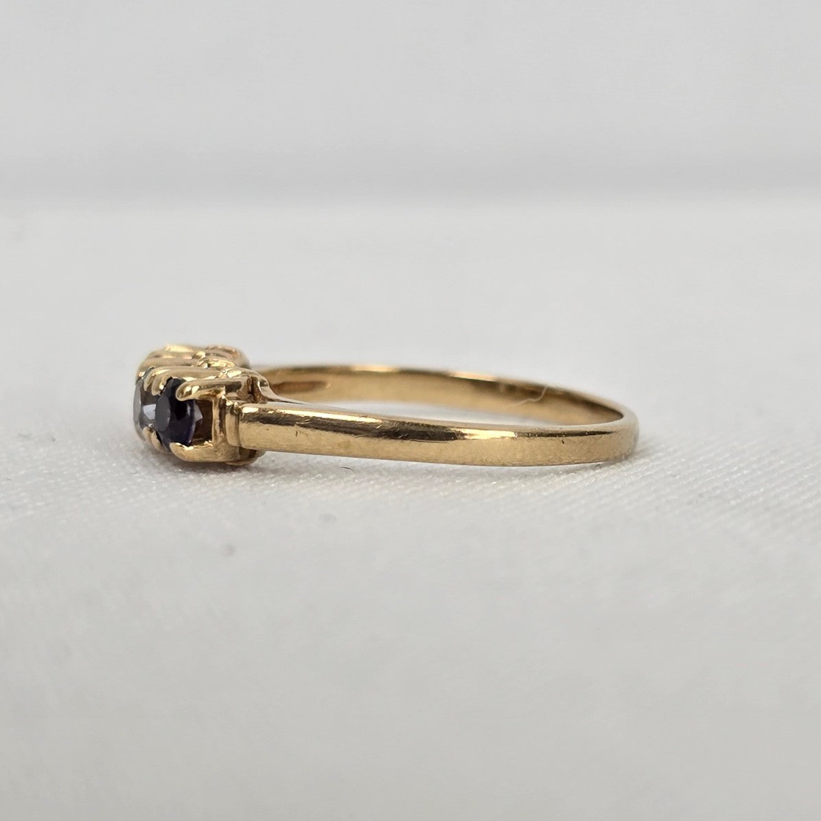 10K Gold 4 Gem Stone Ring Size 8