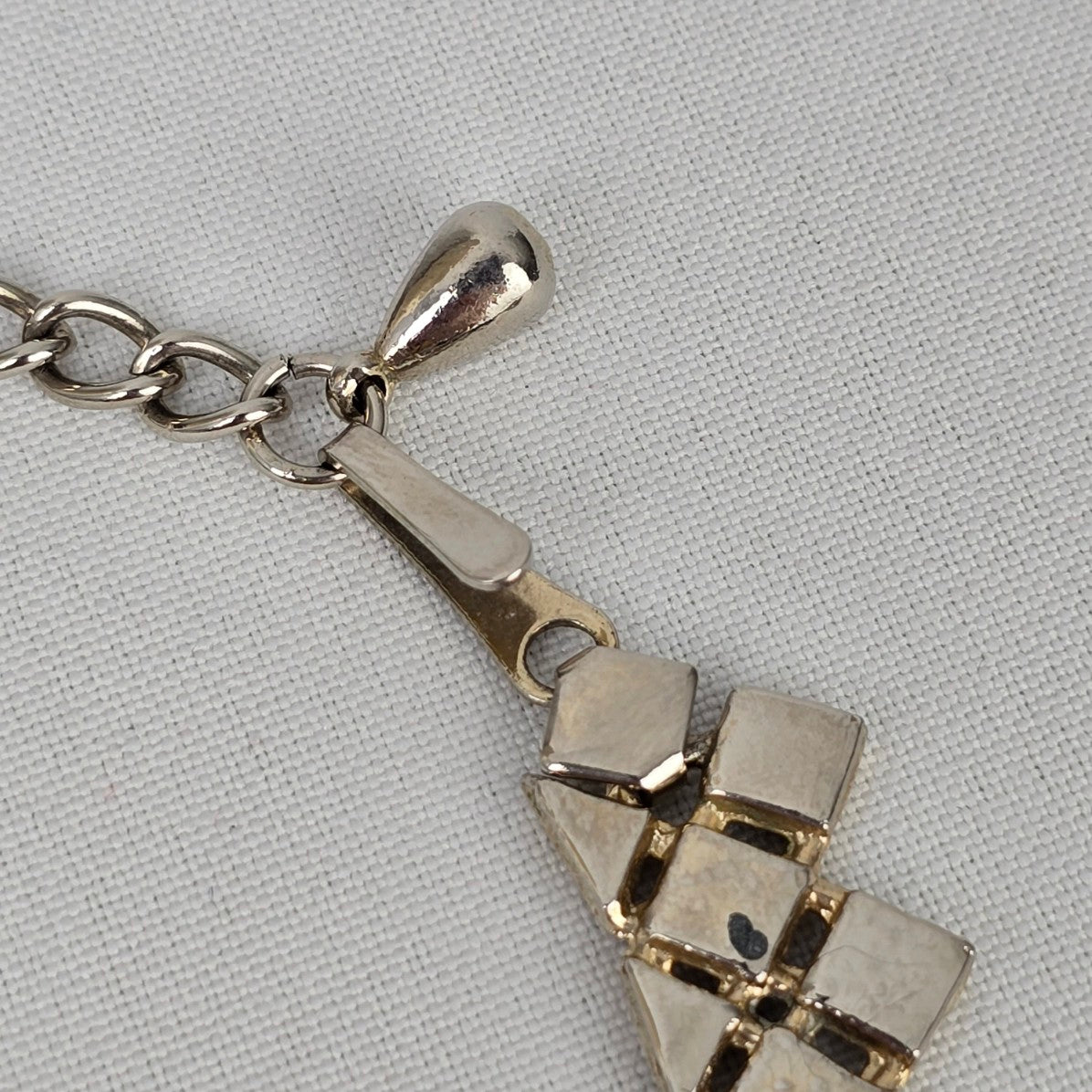 Vintage Silver Tone Collar Necklace