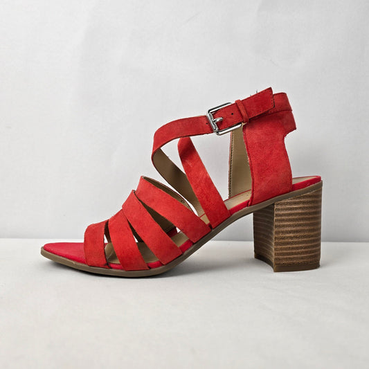 Franco Sarto Pink Block Heel Sandals Size 8.5