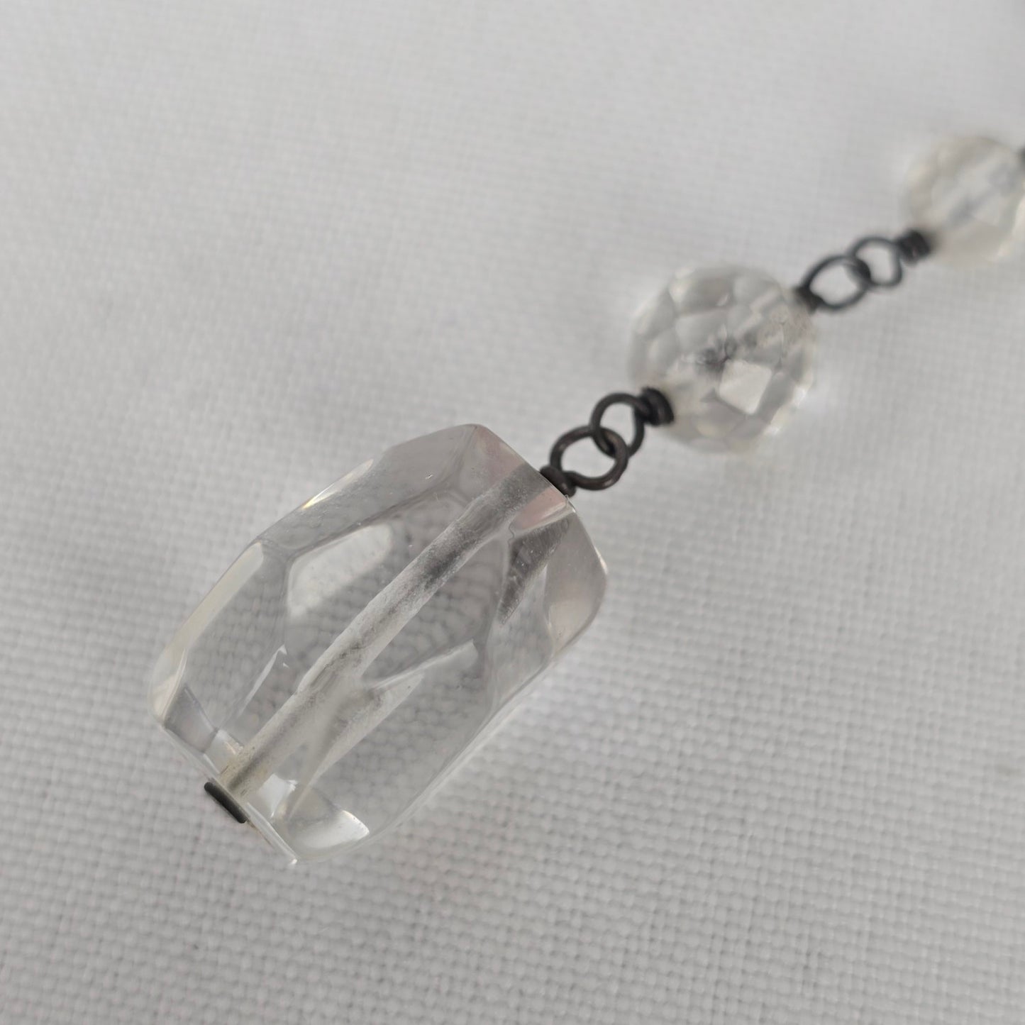 Silpada Sterling Silver Crystal Beaded Toggle Necklace