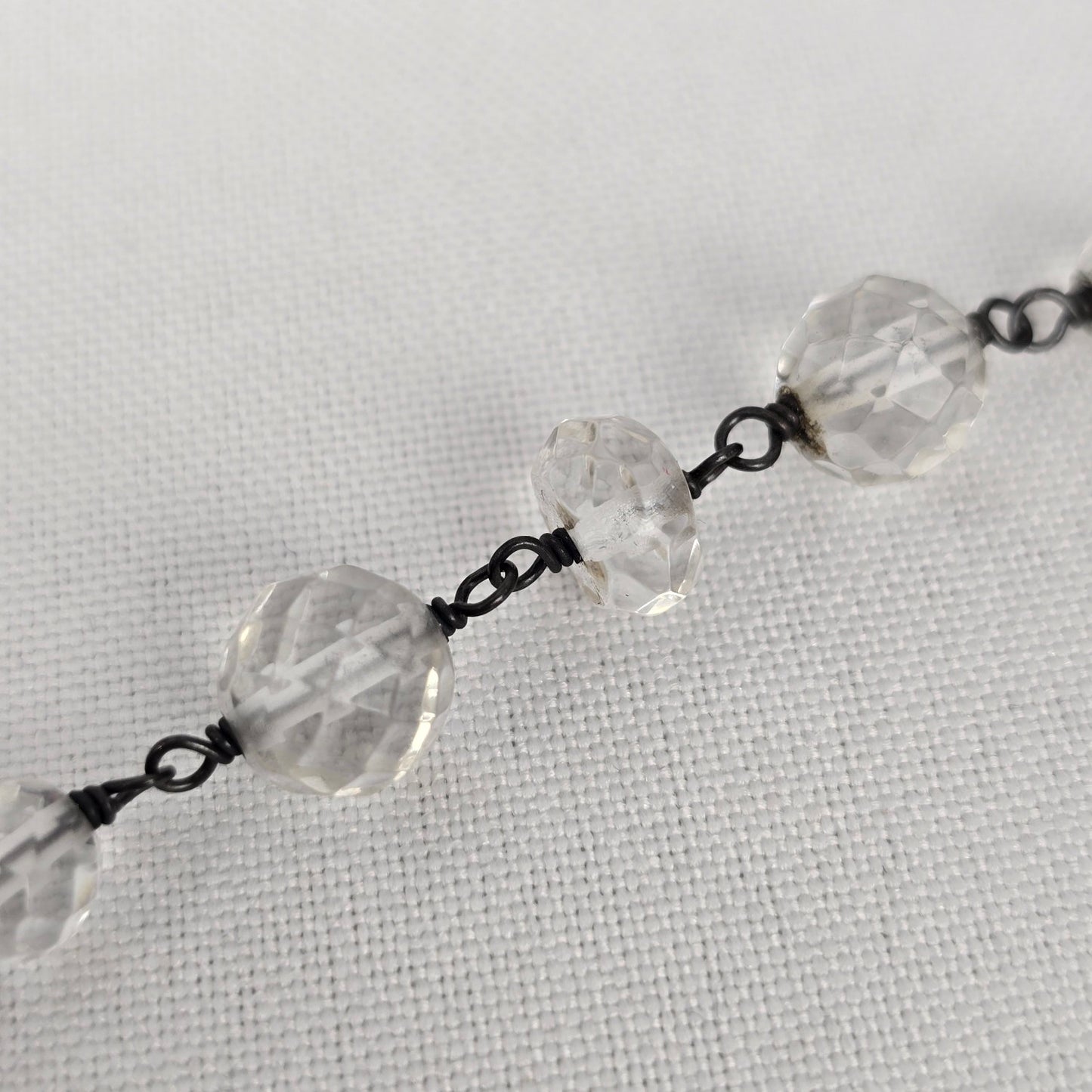 Silpada Sterling Silver Crystal Beaded Toggle Necklace