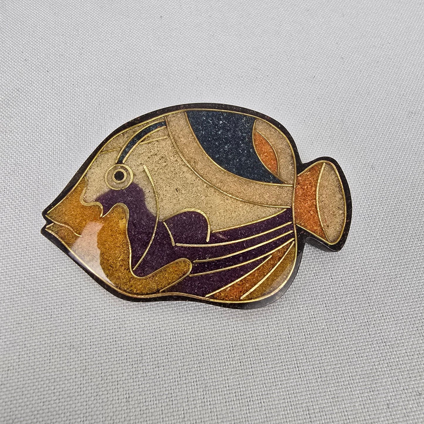 Vintage Resin Fish Brooch