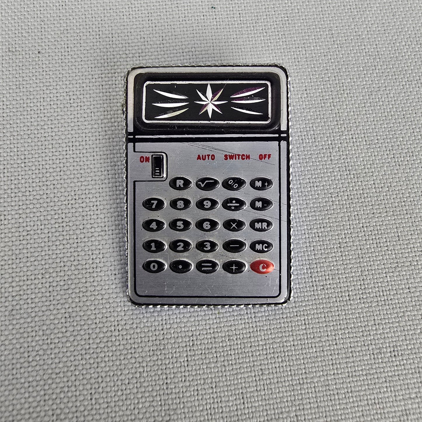 Vintage Calculator Brooch Pin