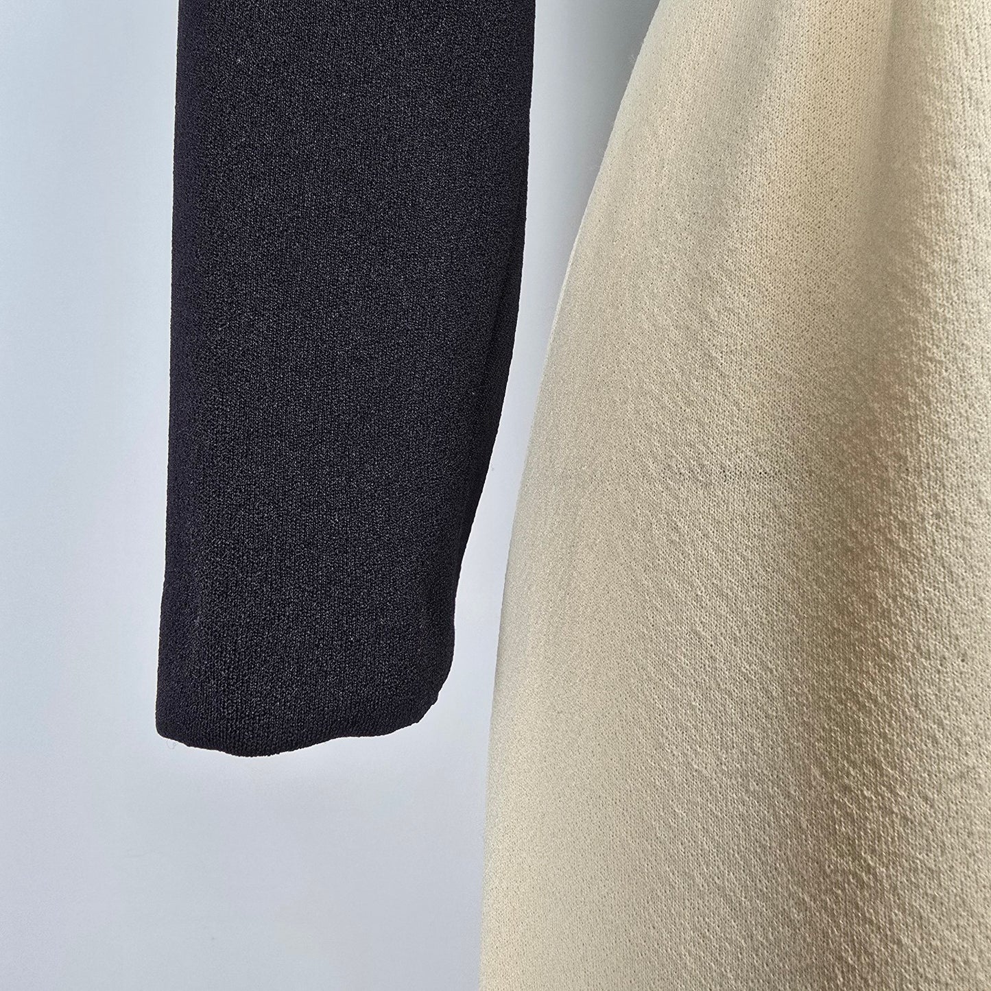 Vintage Date Mate Black & Cream Long Sleeve Maxi Dress Size XS