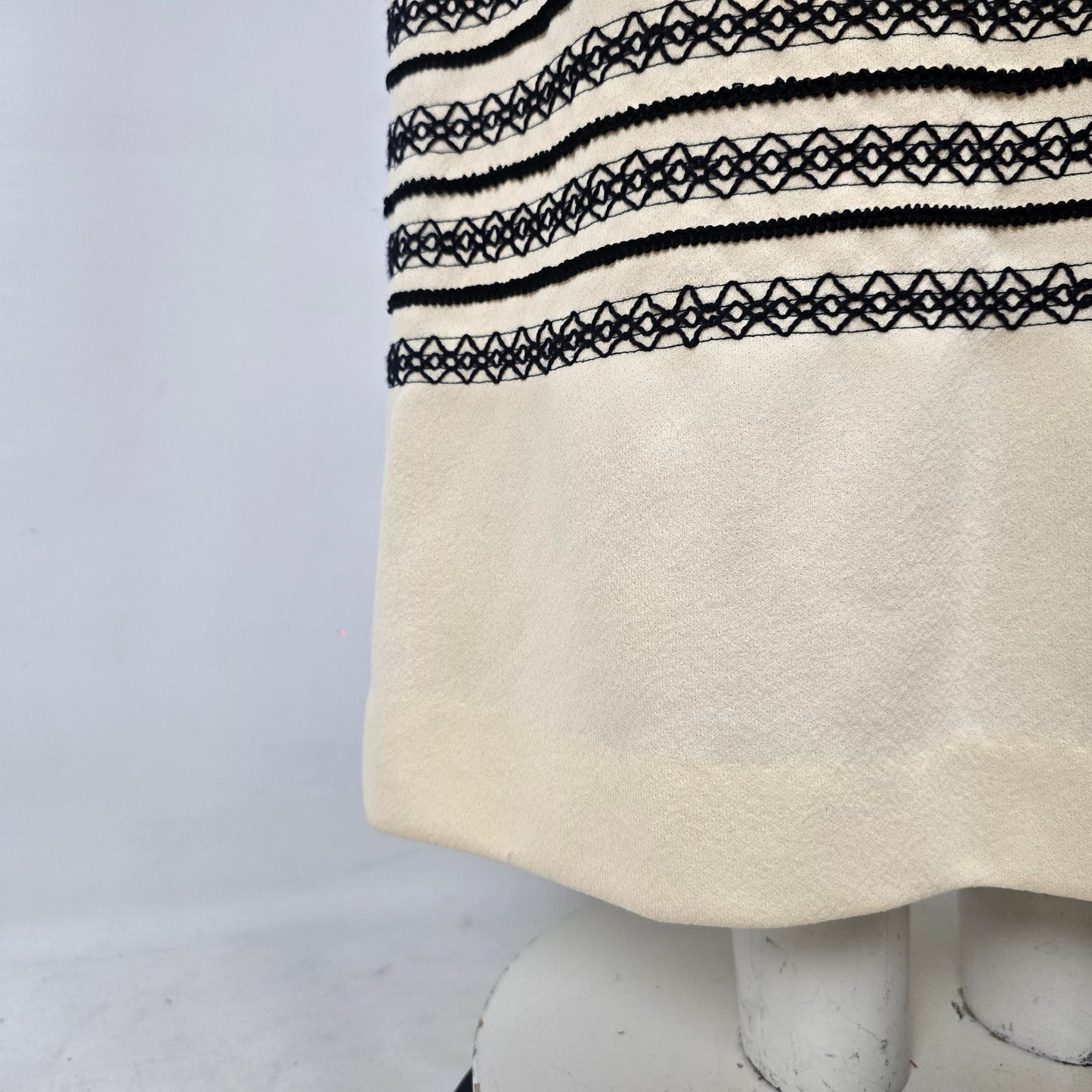 Vintage Date Mate Black & Cream Long Sleeve Maxi Dress Size XS