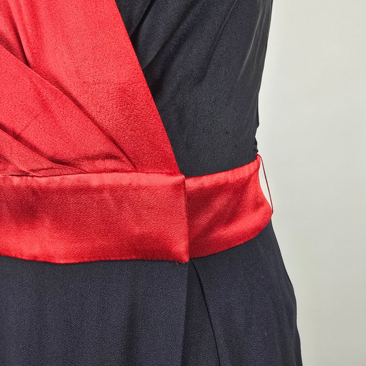 Diane Von Furstenberg Red & Navy Halter Neck Jumpsuit Size 0