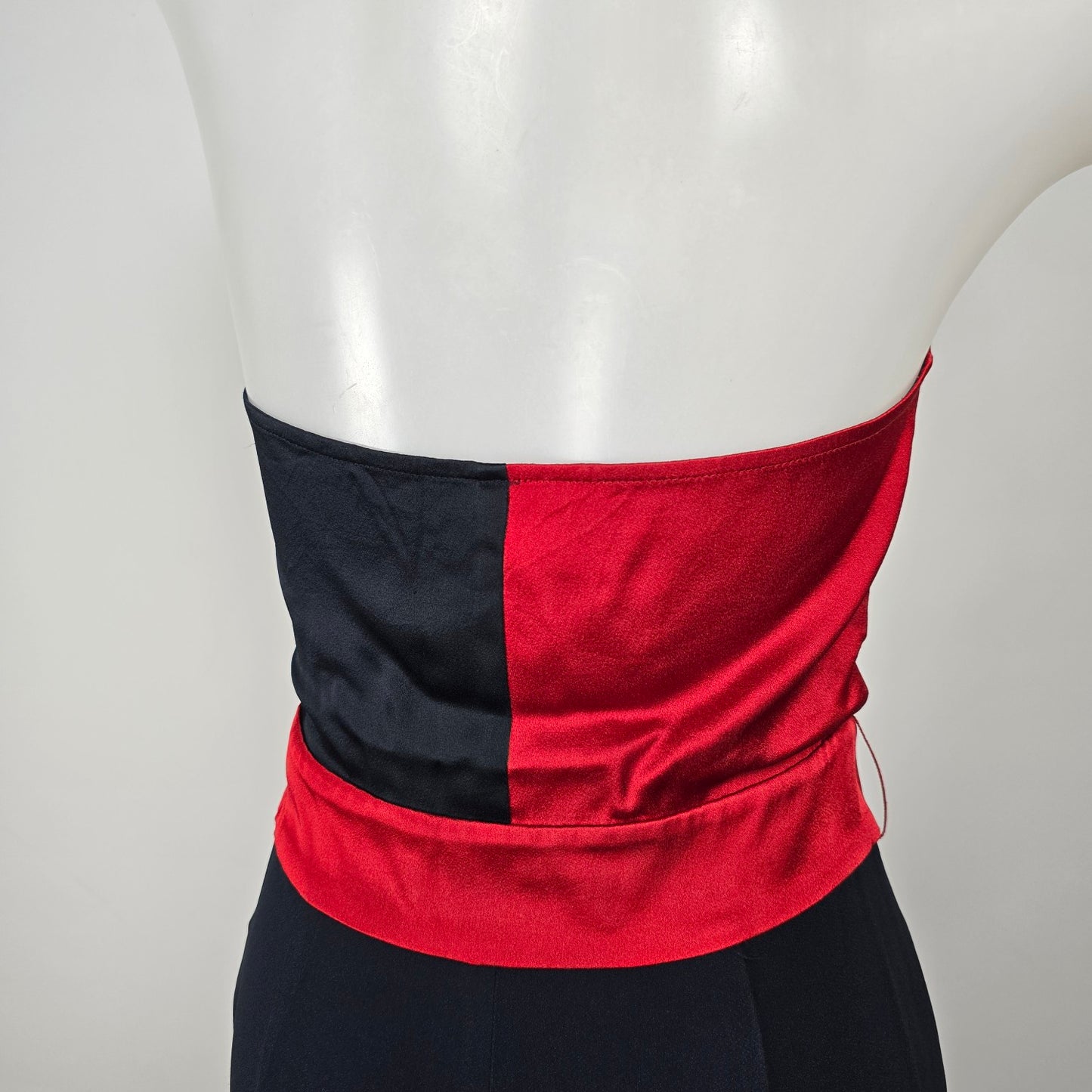 Diane Von Furstenberg Red & Navy Halter Neck Jumpsuit Size 0