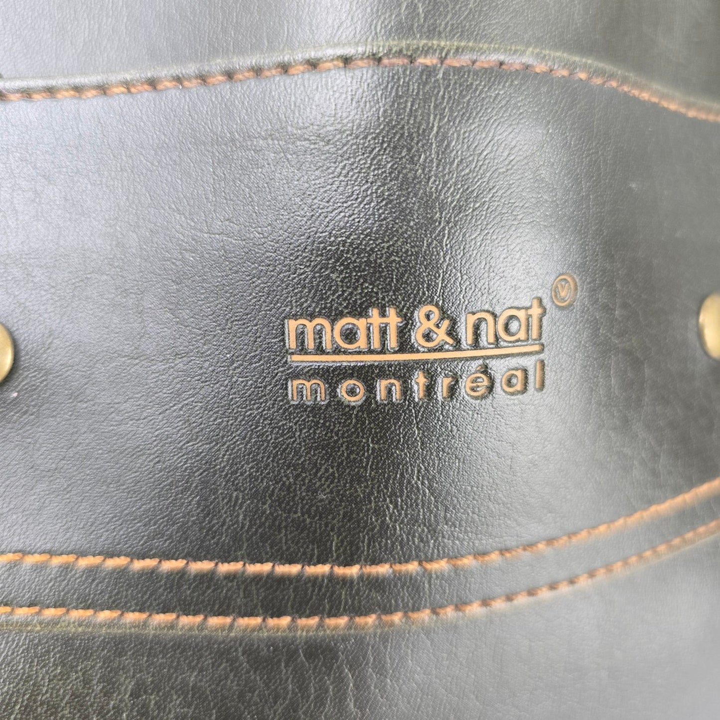 Matt & Nat Brown Studded Vegan Satchel Purse