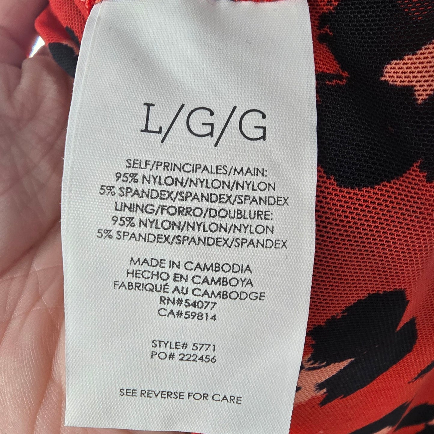 Cabi Siren Red Animal Print Wrap Dress Size L