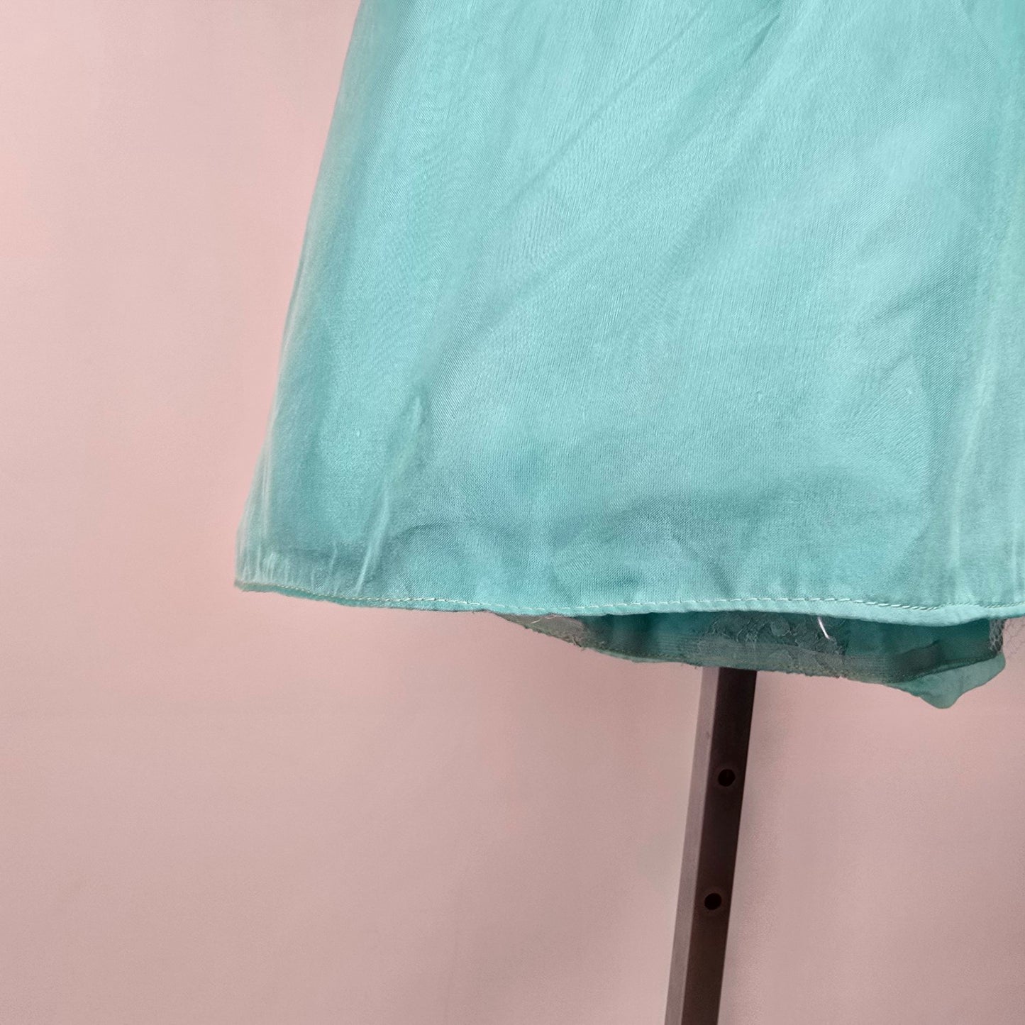 Vintage Blue Lace Tulle Fit & Flare Dress Size XS