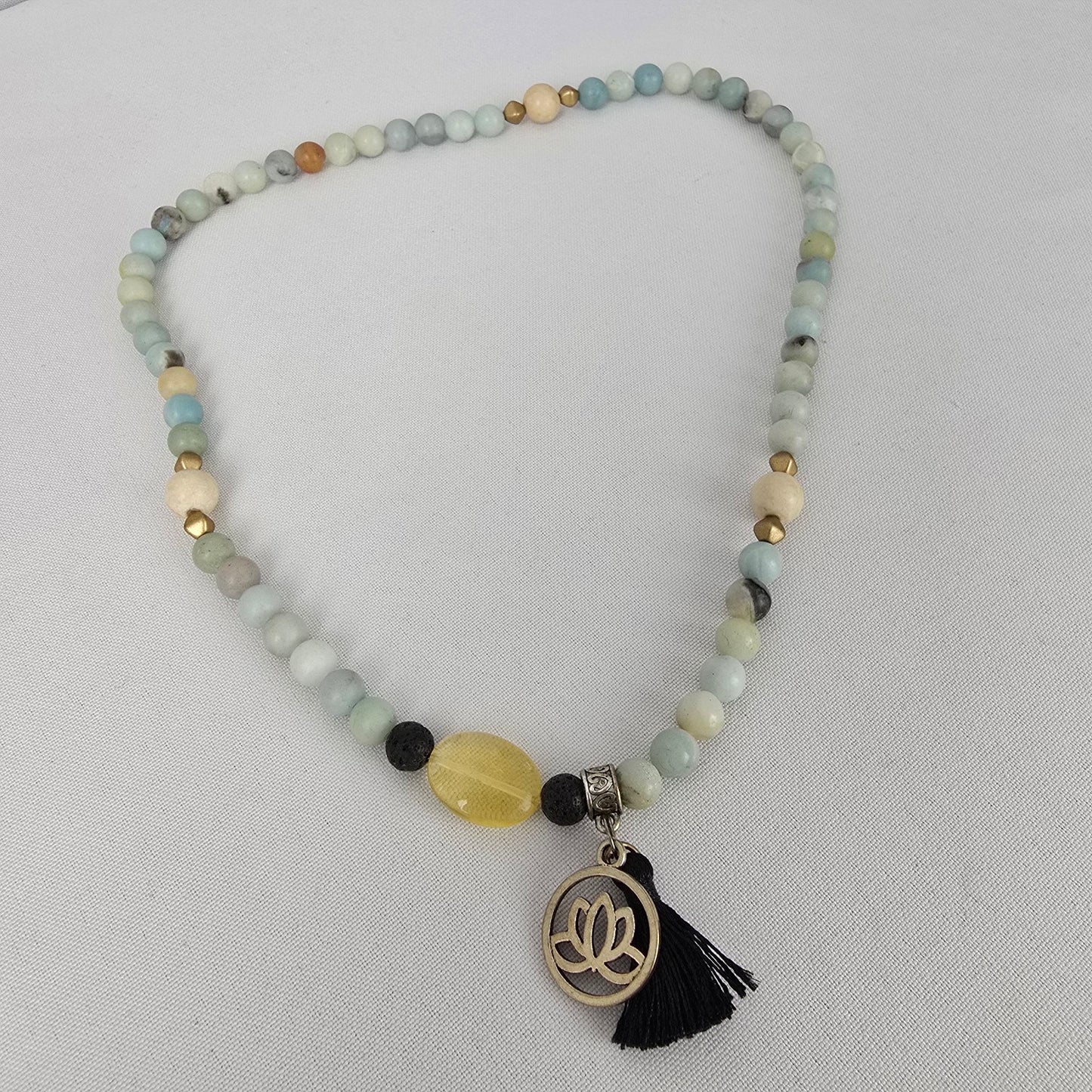 Green Natural Stone Beaded Bracelet & Necklace