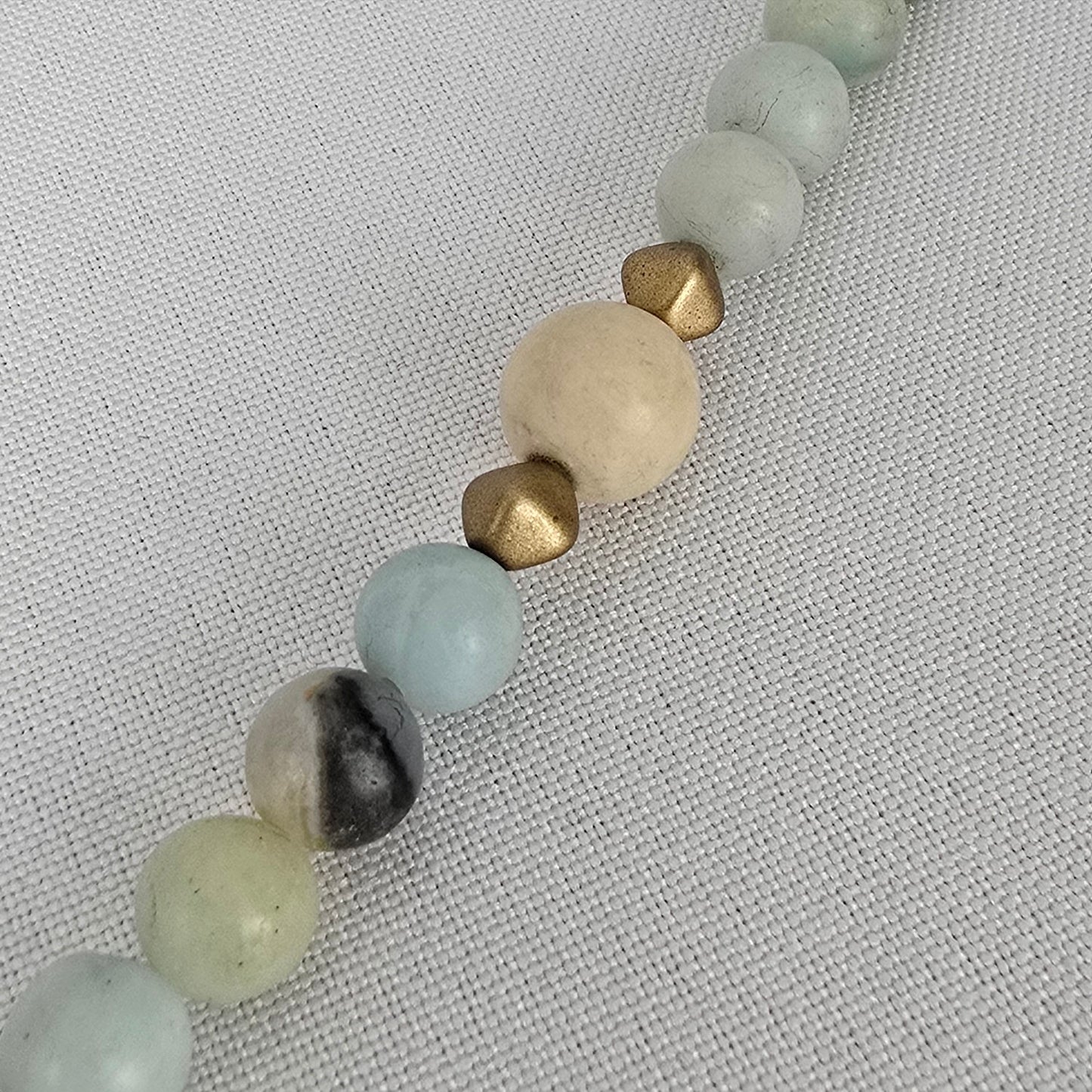 Green Natural Stone Beaded Bracelet & Necklace