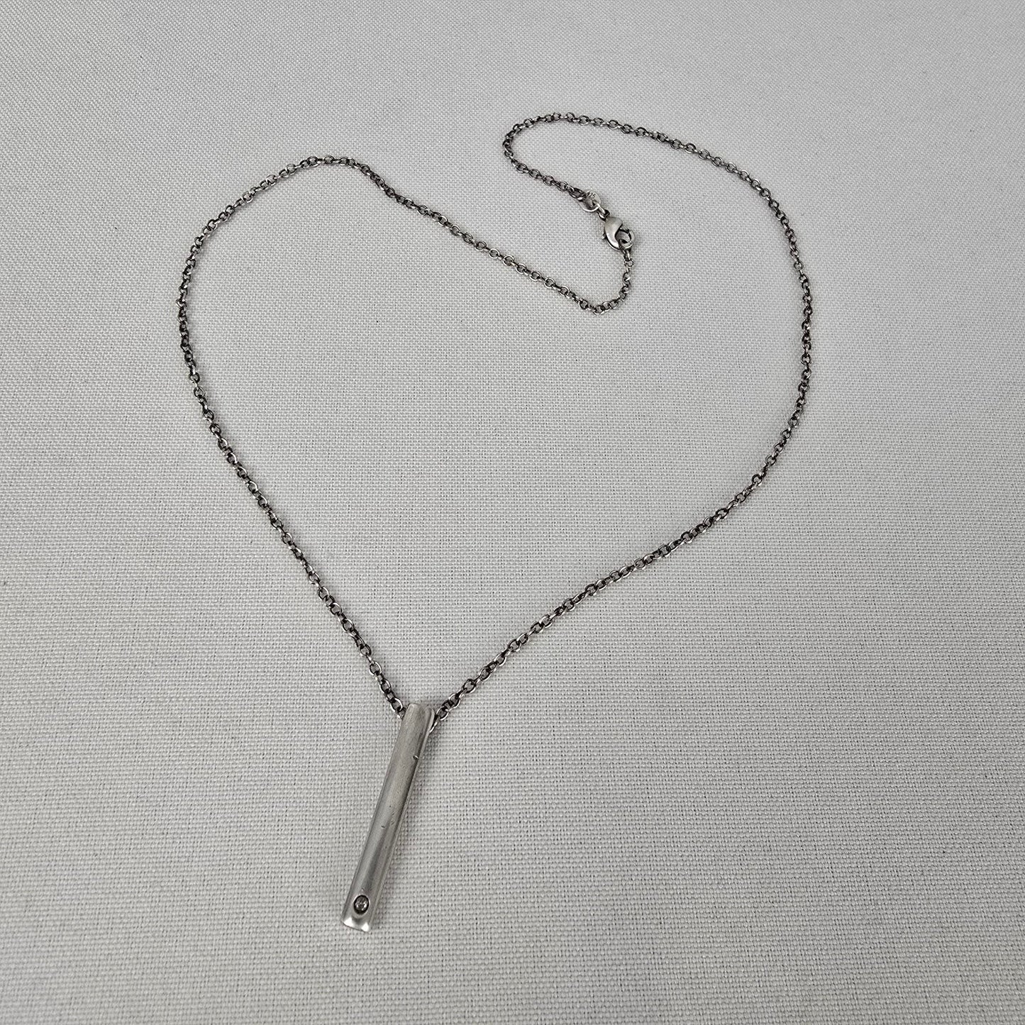 925 Sterling Silver Delicate Pendant Drop Chain Necklace
